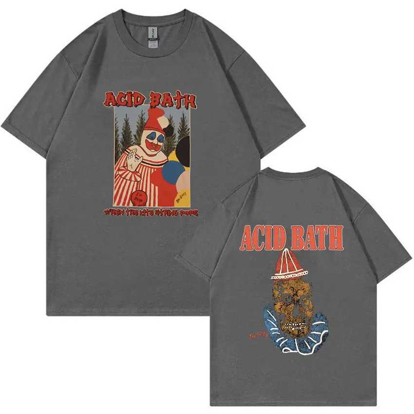 Men's T-Shirts Acid Bath 2023 New T Shirt When The Kite String Pops Graphic T-Shirt Mens Vintage 100% Cotton Oversized Ts Unisex Strtwear T240515