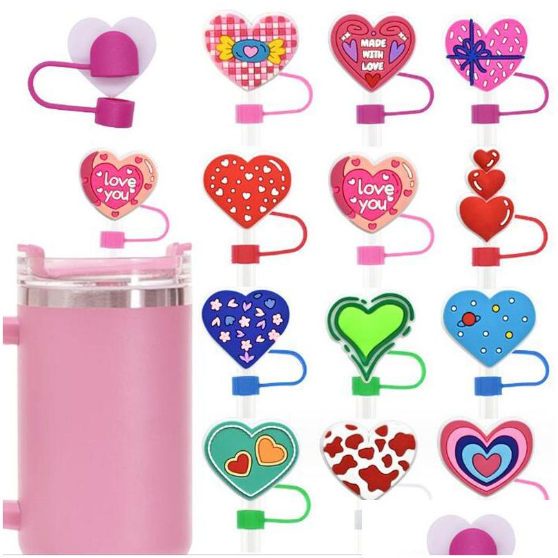 Drinking 10Mm Straws Sile Custom St Topper Charms Er For Tumbers Wholesale Cute Pvc Drop Delivery Dh9ud