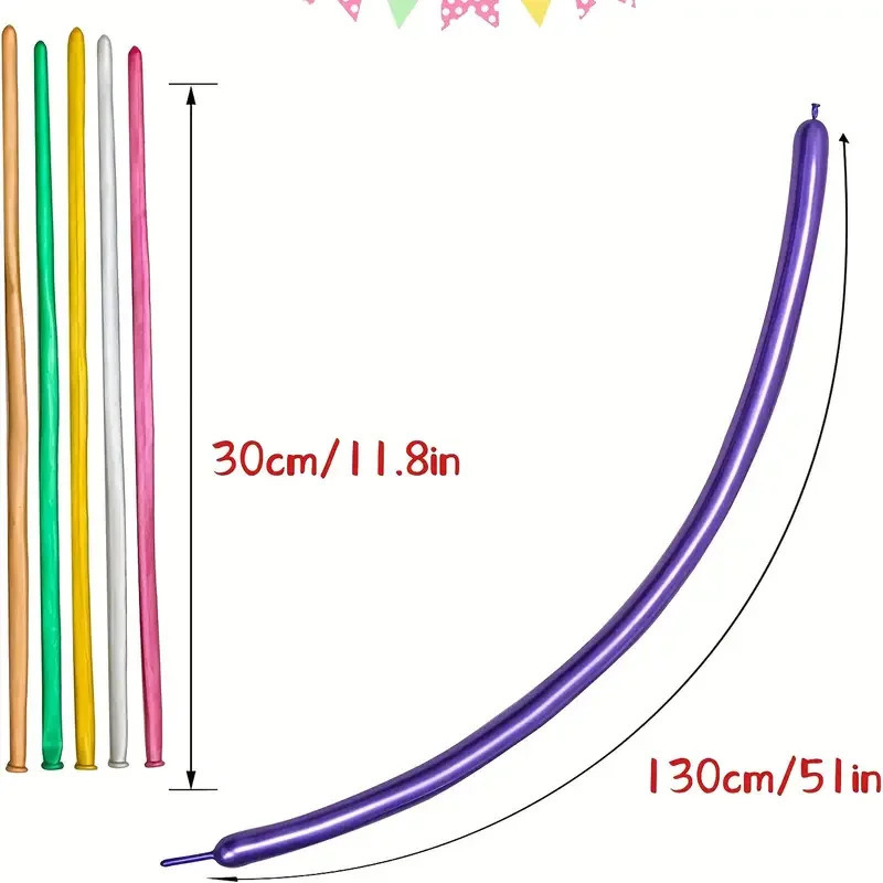 100pcs 260 Balloons Decoration Shopping Mall Activities Party Not Easy To Damage Shiny And Beautiful 240514
