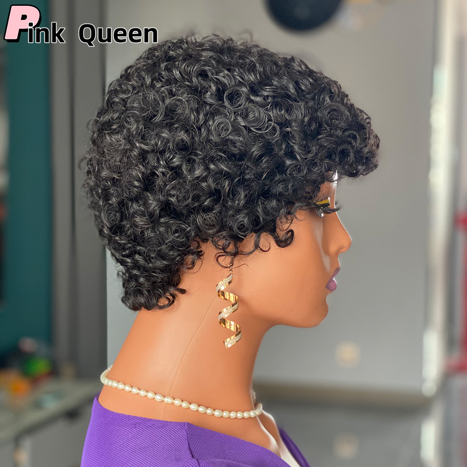 Short curly human hair wigs Lace Front Wigs 150 Density Lace Wigs For Women Curly Brazilian hair