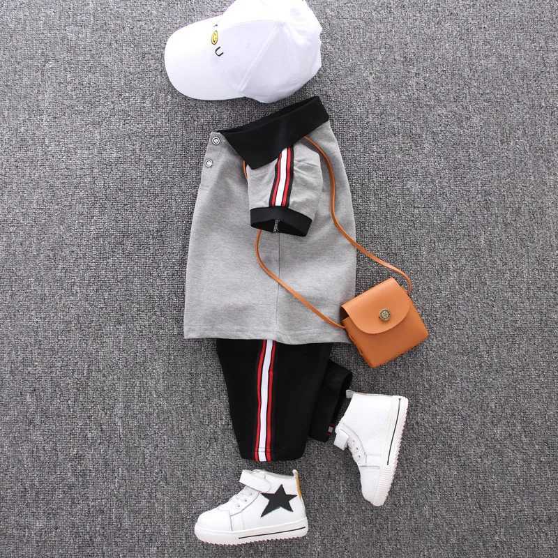Clothing Sets 0-5-year-old boy cotton fashionable polo shirt baby summer clothing 2-piece set WX