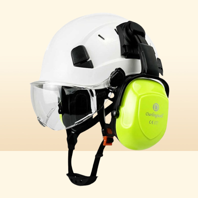 Construction Safety Helmet With Goggles For Engineer Earmuff Ear Protection EN397 ABS Hard Hat ANSI Industrial HardHat Work4378271