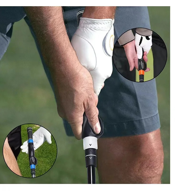 Golf Grip Trainer Attachment Outdoor Golf Swing Trainer Beginner Gesture Alignment Training Aid Correct Training Handy golf grip 240516