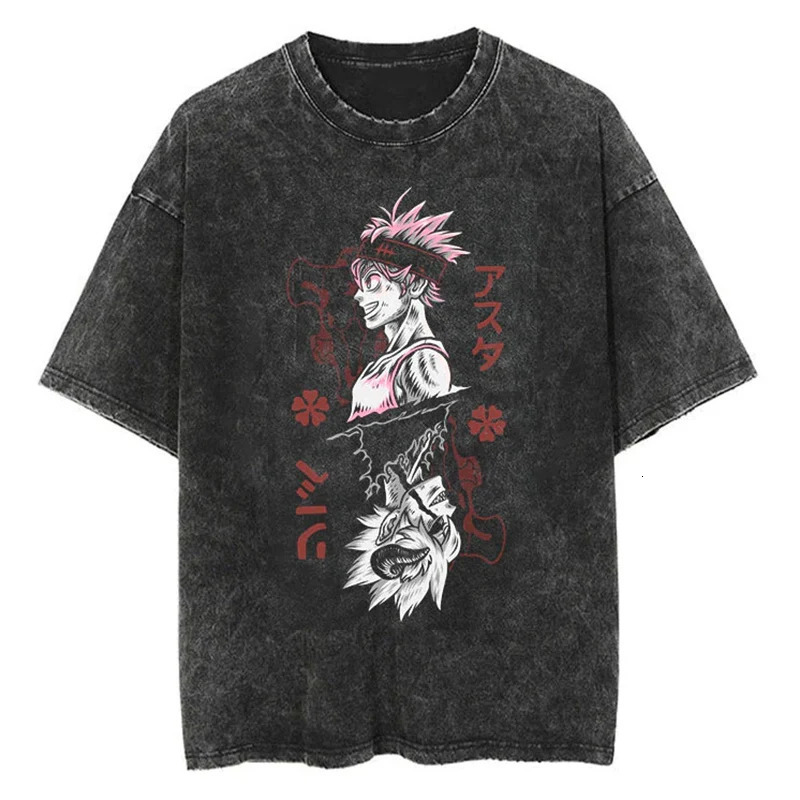 Retro anime graphic mens T-shirt womens comfortable soft cotton T-shirt top summer casual oversized T-shirt Harajuku street clothing 240510