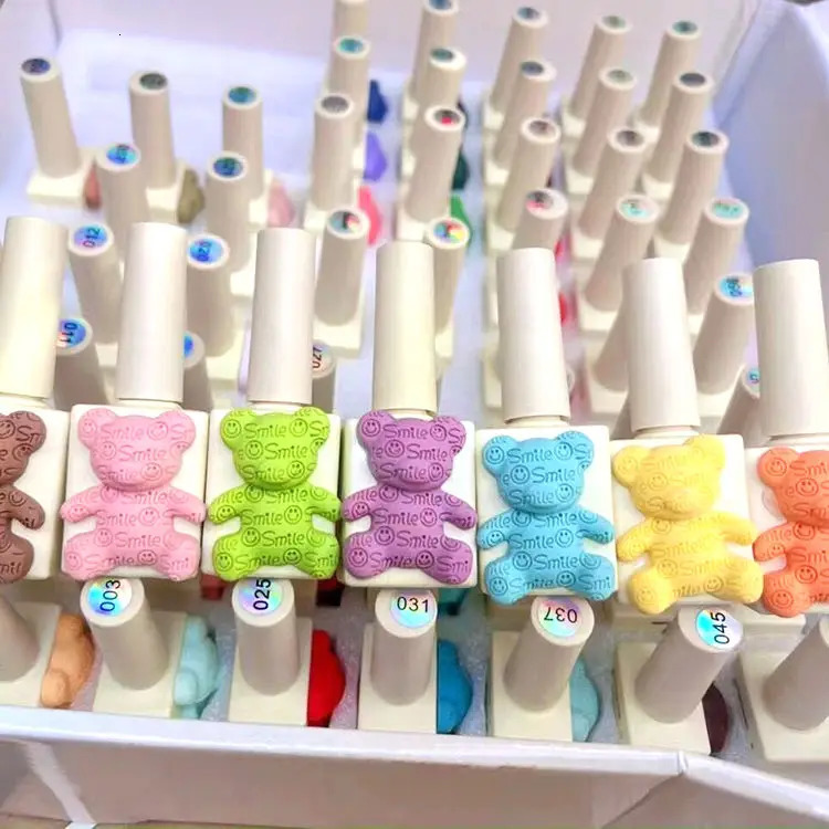 Bear 60 Colors Gel Nail Polish Set Easy Soak Off 15 ml Kit Salon Profession 240430