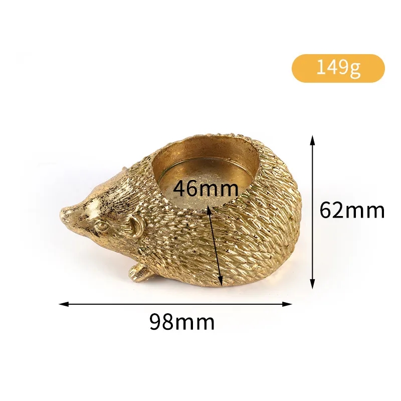 Resin Hedgehog Candle Holders Decoration Home Living Room Candlestick Ornaments H260310