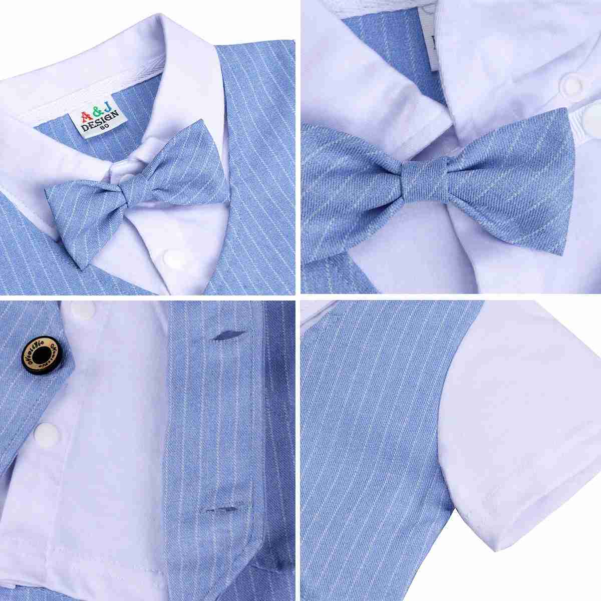 Clothing Sets Baby Clothing Set Baby Gentleman Clothing Top+Shorts Baptist Wedding Birthday Gift Clothing 2PCS Childrens Summer Clothing Set WX