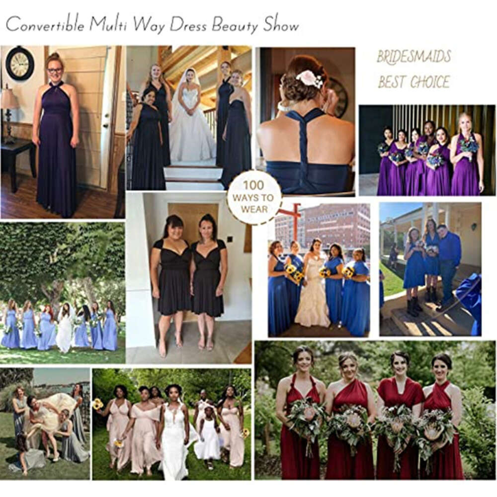 US Stock Sexy Multiway Wrap Convertible Dress Boho Maxi Dresses for Female Party Bridesmaids Infinity Robe Longue Femme prom AMZ