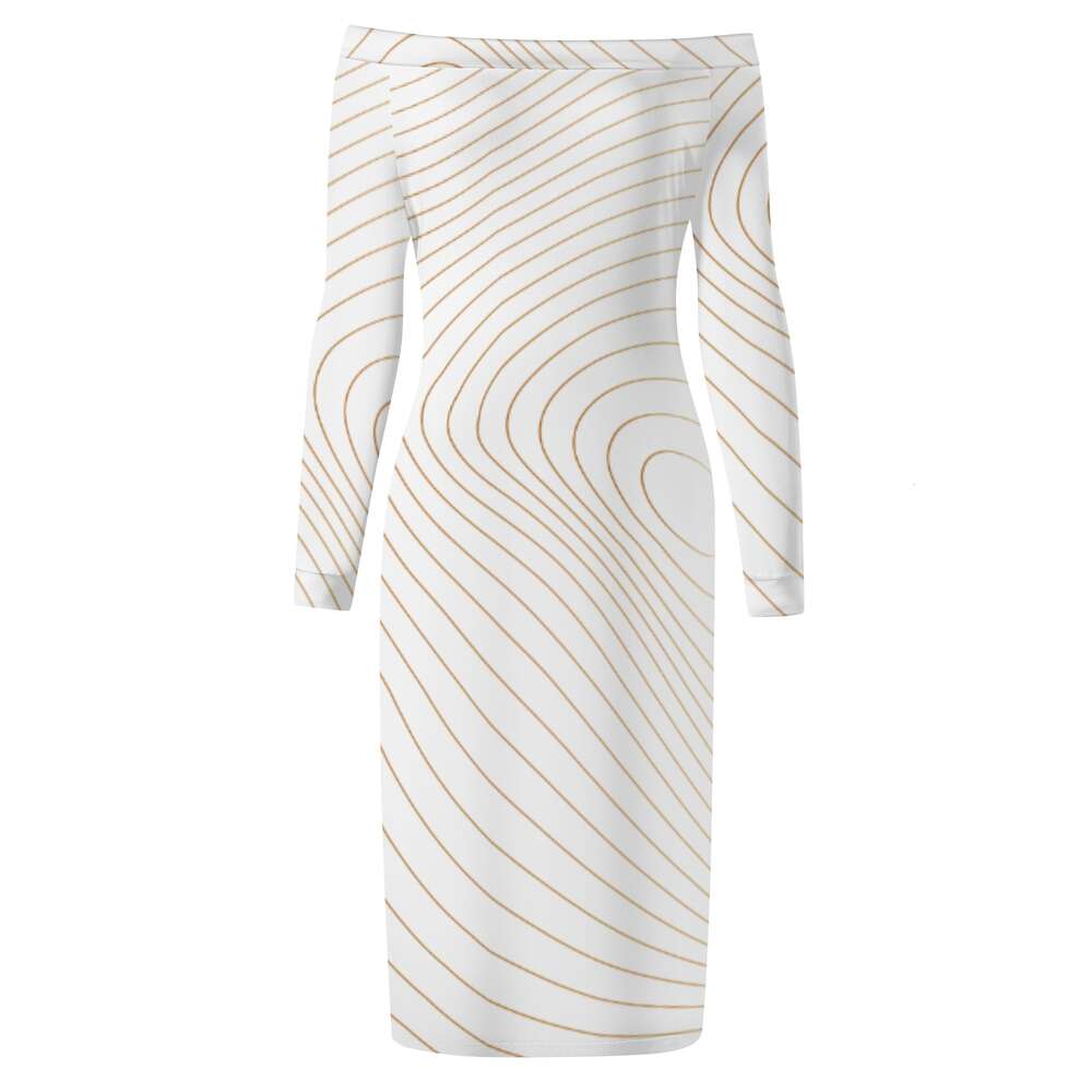 Women's Long Sleeve Off The Shoulder Lady Dress dongdumaoyi P1562251652