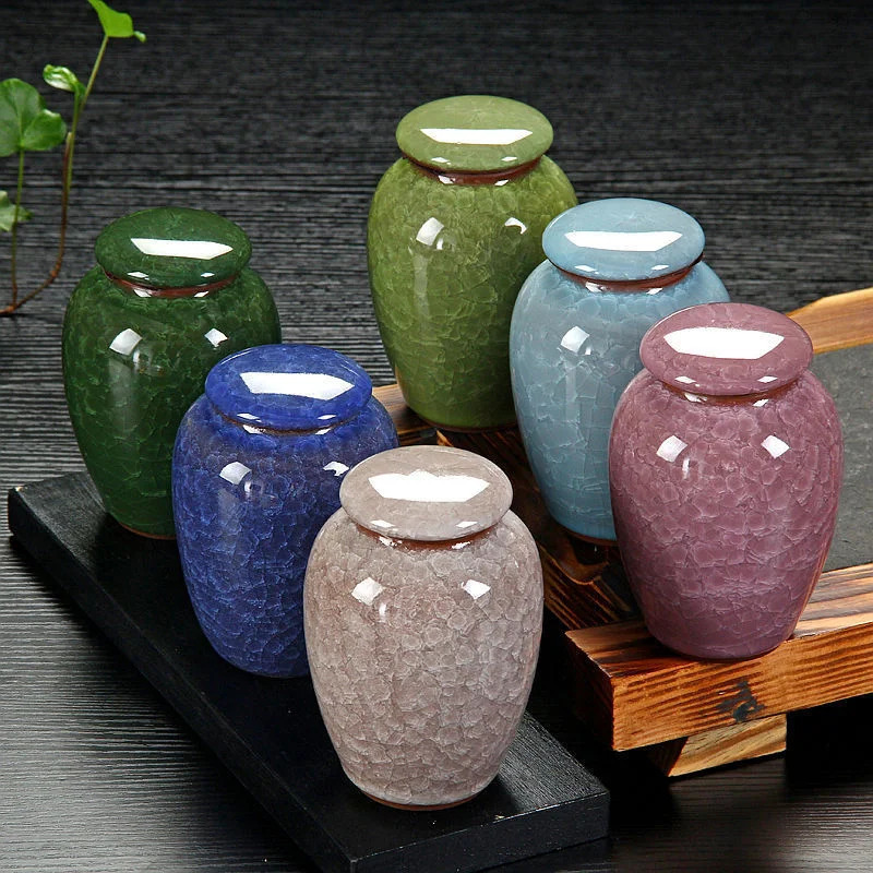 Small Pet Urn Bird Dog Pet Urns Cremation Pet Caskets Funeral Vase Cat Cremation Ash For Human Ashes Made Ceramics Hand Painted 240515