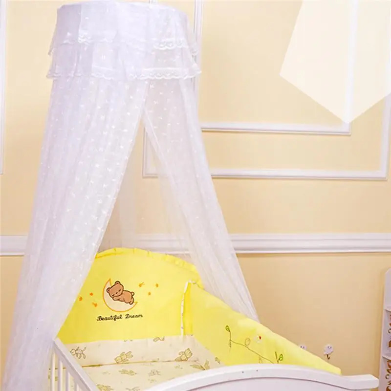 Baby Round Mosquito Net Hung Netting Bed Canopy For Kids Bedroom Mosquito Net Stand Holder Adjustable Clip-on Crib Canopy Holder 240516