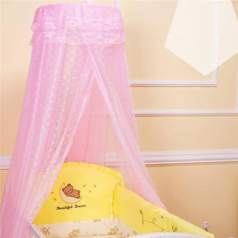 Baby Round Mosquito Net Hung Netting Bed Canopy For Kids Bedroom Mosquito Net Stand Holder Adjustable Clip-on Crib Canopy Holder 240516