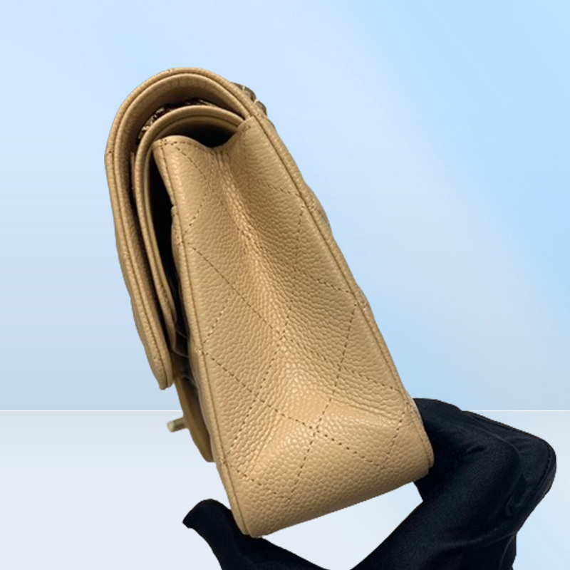 10A Mirror quality Classic Caviar Flap Bag Designer Evening Bags A01112 Luxuries Chain Bag 255CM With Box C001