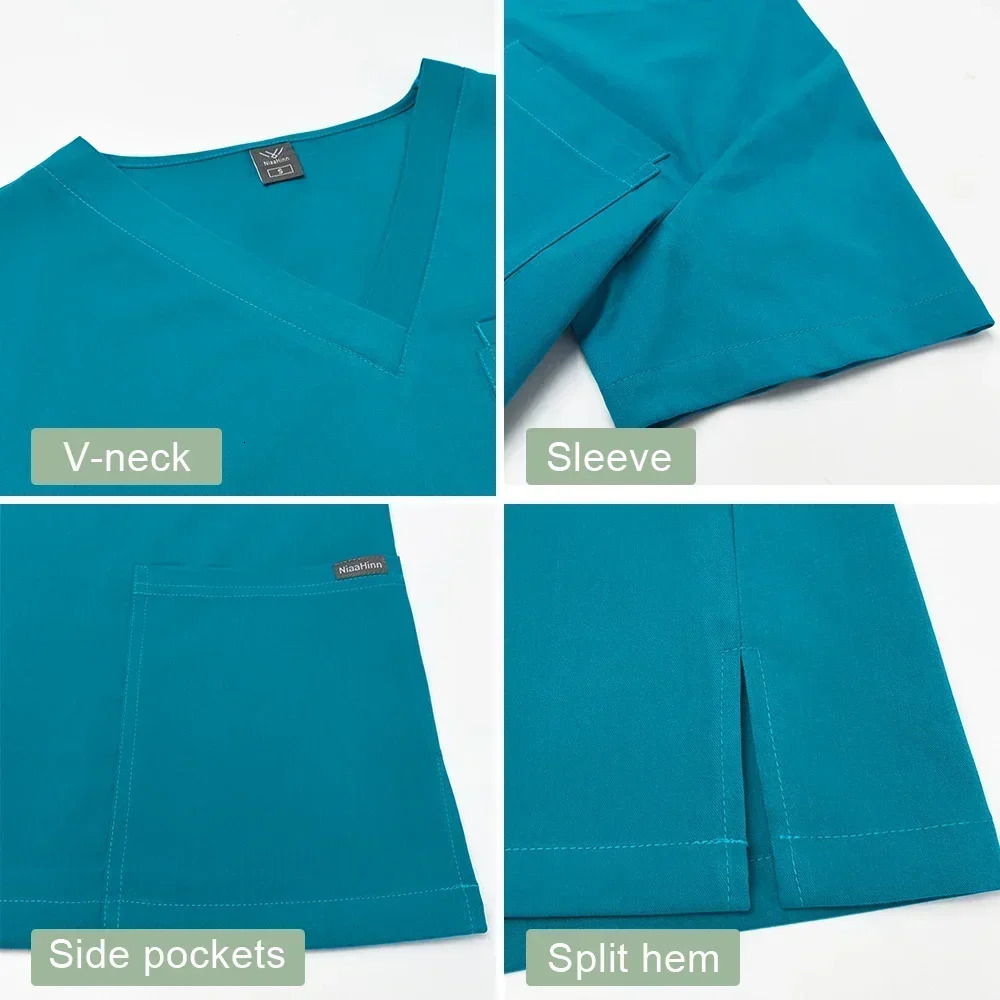 Nurse Uniform Woman Hospital Doctor Mens Sweatshirt Nursing Pants Unisex Workshop Uniforms Beauty SPA Work Clothes 240506