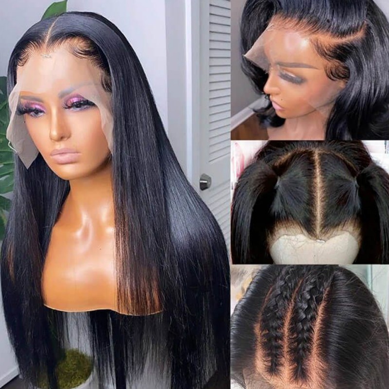 12A Top Quality 13*4 Frontal 200% Wig Vieamese Human Hairfully Hand-Woven Human Hair And Real Headgear