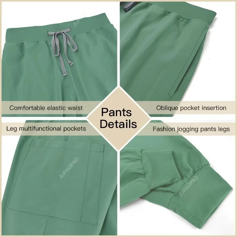 Slim Fit Scrubs Uniform Women Scrub Sets Nursing Accessories Hospital Surgery Gowns Dental Clinic Beauty Salon Workwear 240506