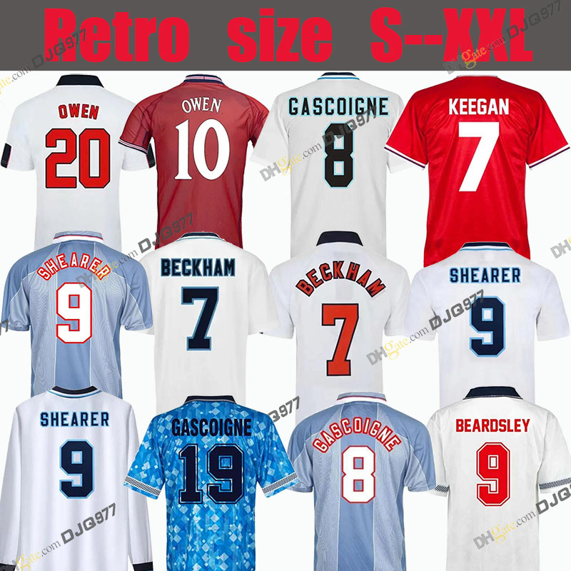 GASCOIGNE ENGLANDs Retro Soccer Jerseys Vintage Football shirts Classic Football Kit ROONEY GERRARD LAMPARD SOUTHGATE SHEARER OWEN 90 1996 1998 2000 02 04 2006 12