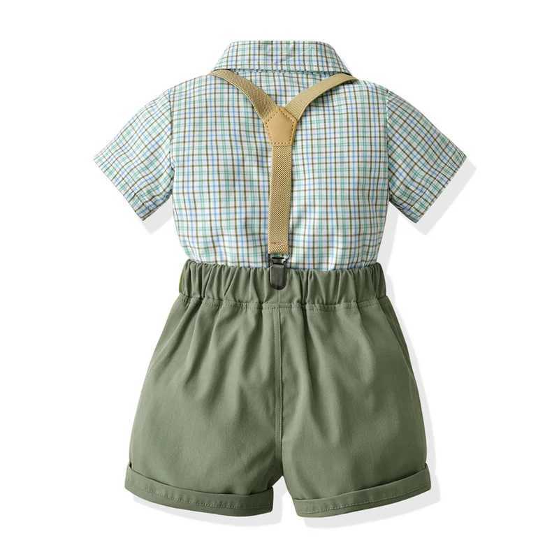 Clothing Sets Top and Top Childrens and Boys Gentlemens Clothing Set Short sleeved Flat bottomed WX962415