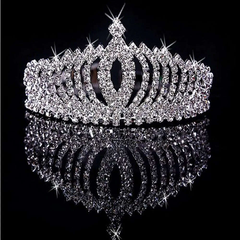 Hair Hoop Crown Rhinestone Tiara with Comb Child Head Pieces High-grade Crystal Sier Jewelry Diamond of the Girls 0516