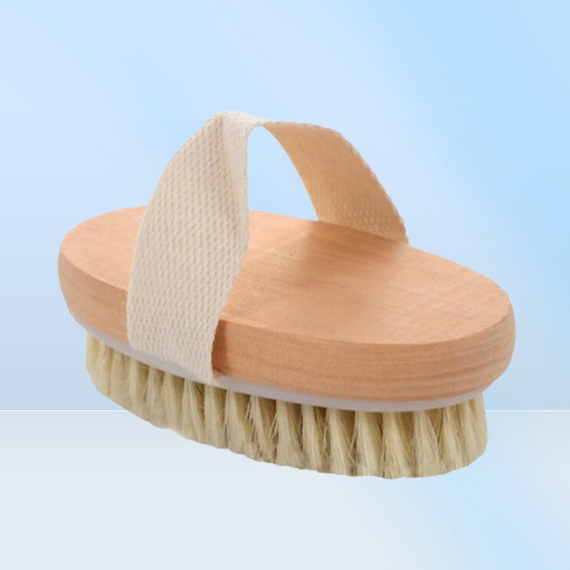 100pcs Dry Skin Body Face Soft Natural Bristle Brush Wooden Bath Shower Brushes SPA without Handle Cleansing3439401