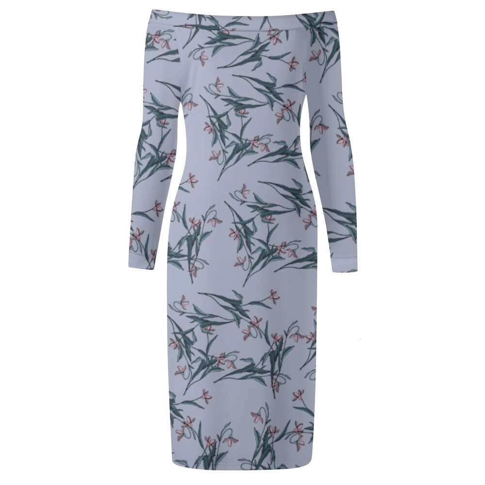Women's Long Sleeve Off The Shoulder Lady Dress dongdumaoyi P1559251652