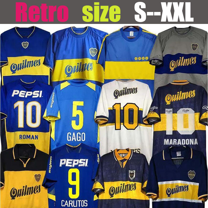 Boca Juniors Retro Soccer Jersey - Polyester, Customizable Name & Number, Breathable, Moisture Wicking, Quick Dry, Anti-Pilling, Short Sleeve, 2024