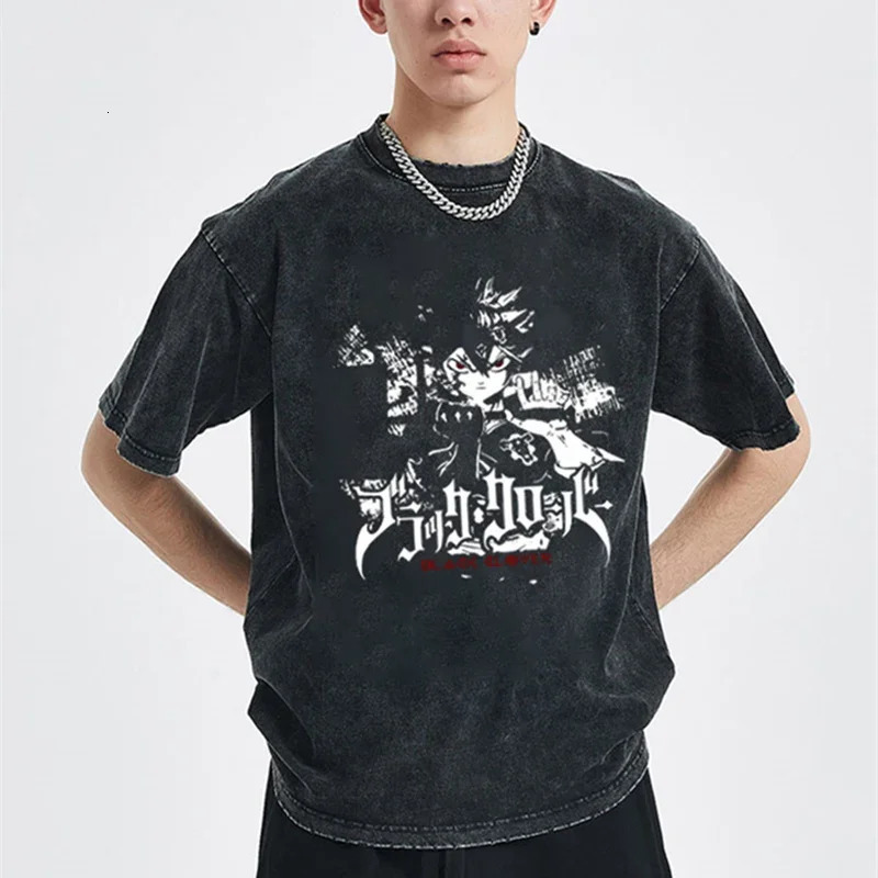 Retro anime graphic mens T-shirt womens comfortable soft cotton T-shirt top summer casual oversized T-shirt Harajuku street clothing 240510