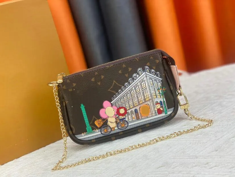 Designer Womens Handbag Luxury Shoulder Bag High Quality Flower Canvas Wallet Leather Purse Crossbody Clutch Tote card holder luxury purse Crossbody Bags