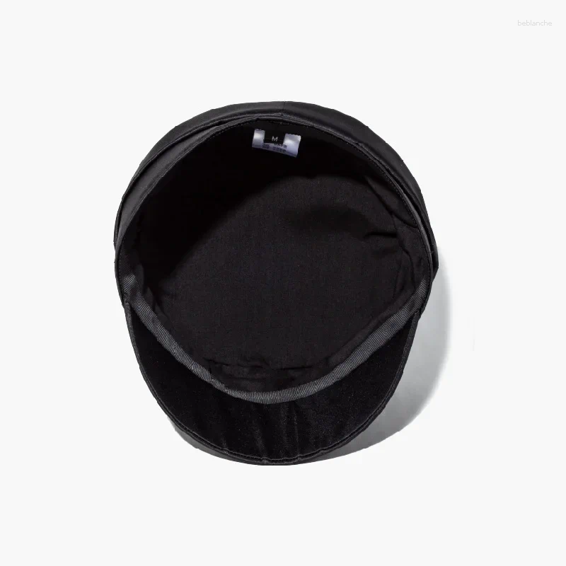 Berets Baker Boy Hat With Boinas Para Hombre INS Collection Chic PU Cotton Sboy Hats For Women Flat Militray Caps