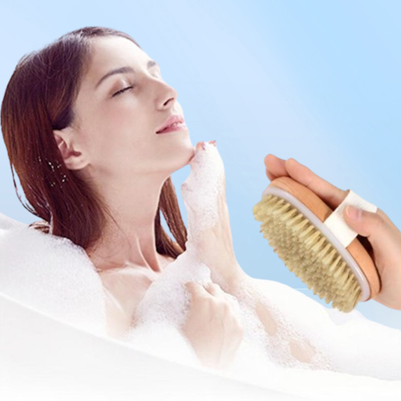 100pcs Dry Skin Body Face Soft Natural Bristle Brush Wooden Bath Shower Brushes SPA without Handle Cleansing3439401