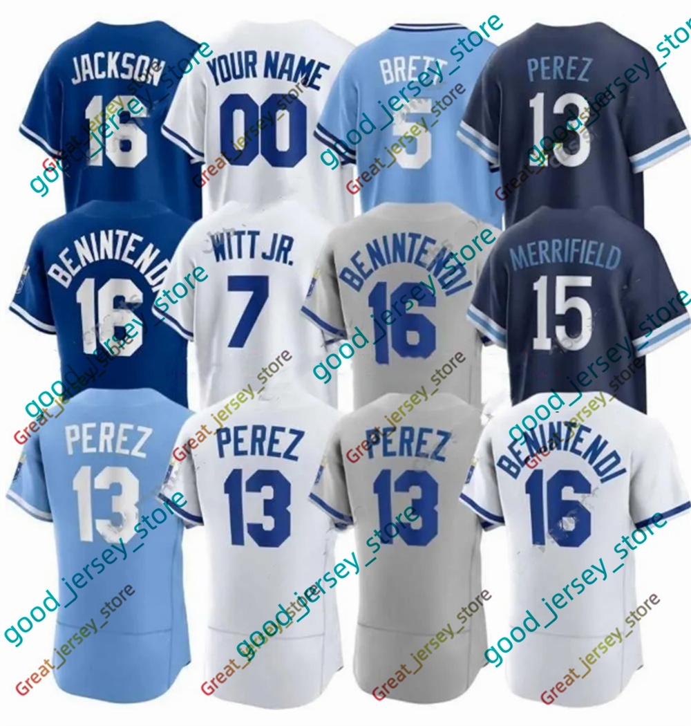 Royal 15 Whit Merrifield Jersey Custom City Connect Kansas Andrew Benintendi City Salvador Perez Bobby Witt Jr. A. Taylor Lopez Alex Gordon Jorge Soler Zack Greink