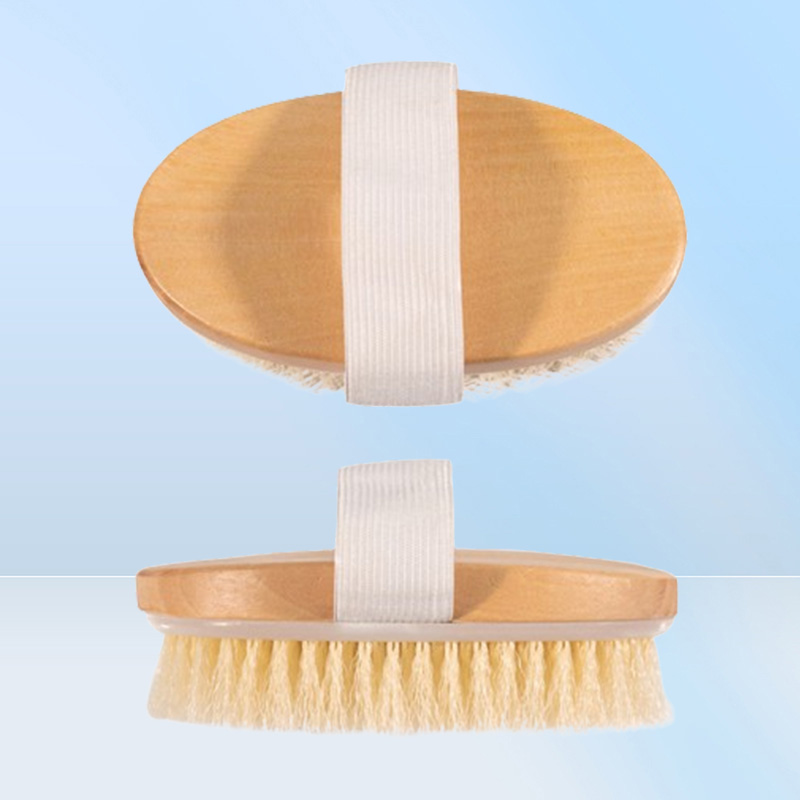 100pcs Dry Skin Body Face Soft Natural Bristle Brush Wooden Bath Shower Brushes SPA without Handle Cleansing3439401