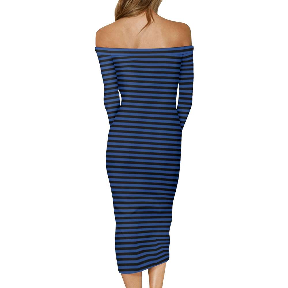 Women's Long Sleeve Off The Shoulder Lady Dress dongdumaoyi P1553251652