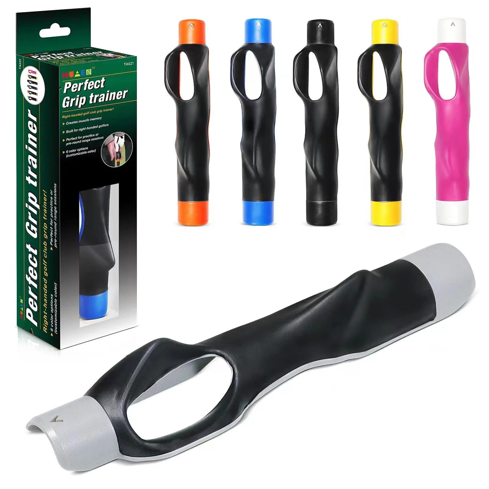 Golf Grip Trainer Attachment Outdoor Golf Swing Trainer Beginner Gesture Alignment Training Aid Correct Training Handy golf grip 240516