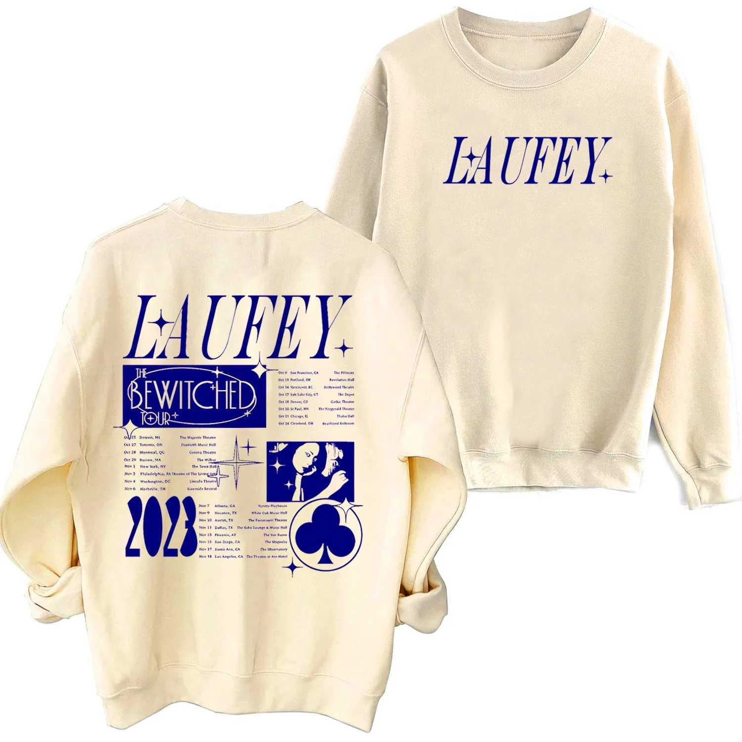 Men's Hoodies Sweatshirts Laufey Crewneck Hoodie Laufey Bewitched Album Sweatshirt Laufey Merch Laufey Fan Gift Oversized Sweatshirt Pullover Top