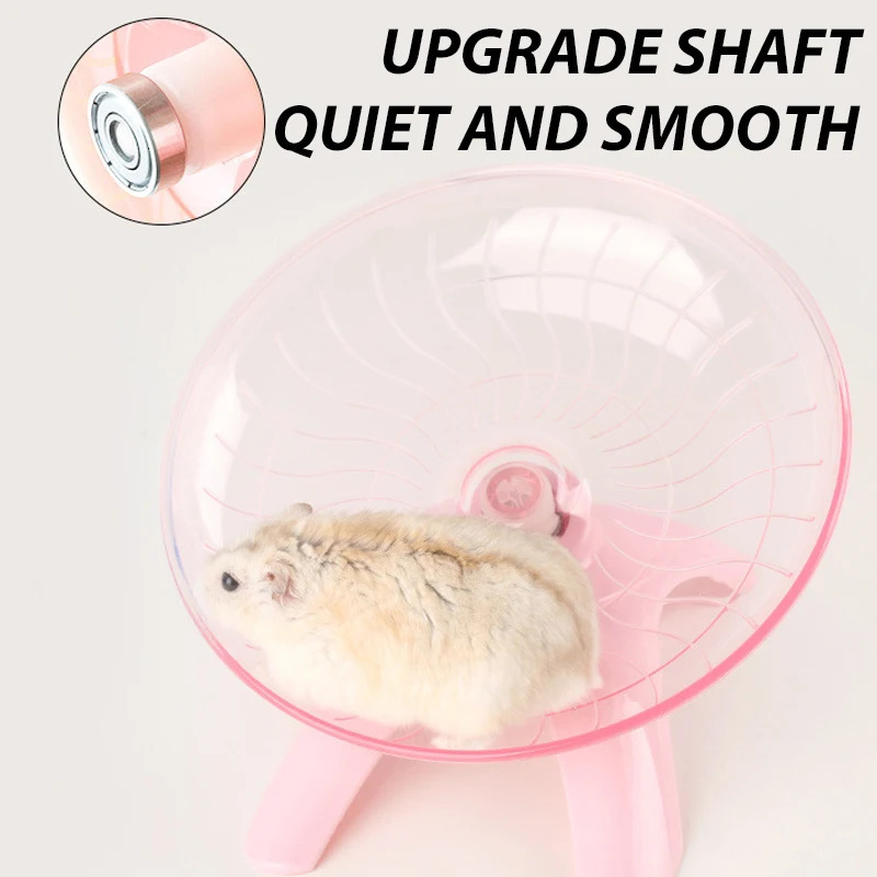1 PCS Random Color Pet Hamster Flying Saucer Exercise Squirrel Wheel Hamster Mouse Running Disc Rat Toy Small Animal Accessories 240516