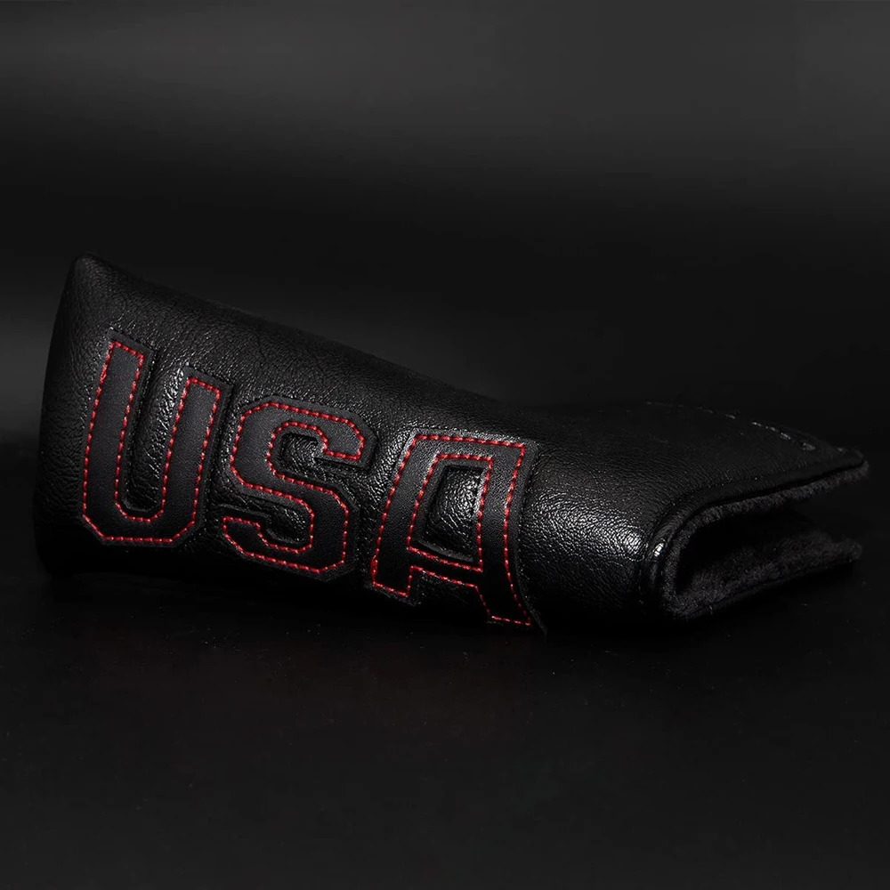 GLOOF golf Black Putter Headcover Covers Cover Putters Magnetic USA Flag Blade Putter Headcovers with Magnet 240516
