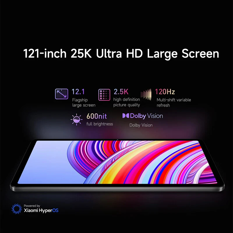 Global Version 2024 Xiaomi Tablet Redmi Pad Pro 6+128/8+256 12.1'' 2.5K 120Hz Snapdragon 7s Gen 2 10000mAh Quad speakers Dolby Atmos Tablet 