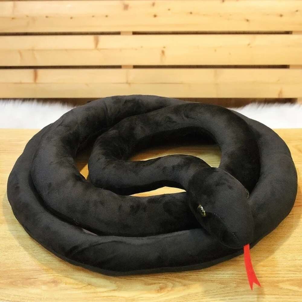 New Simulated Long Snakes Plush Toy Giant Lifelike Python Stuffed Snake Plushie Children Boys Funny Birthday Gift Home Decora
