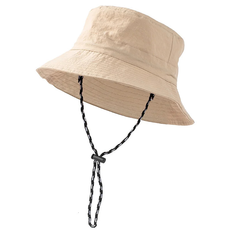 Male Outdoors Boonie Hat Adult Sun Cap Lady Beach Bucket Hat Man Solid Color Fisherman Hats 240515