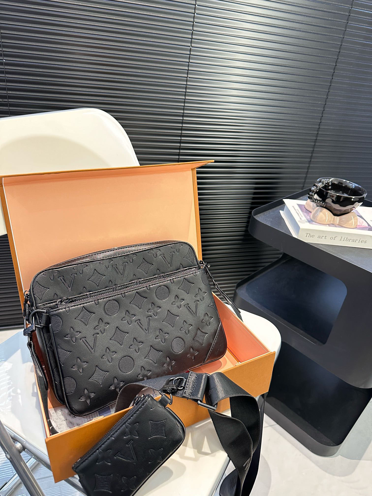 2024 New trio men bags classic shoulder crossbody package Digital storage bag brand designer bag tote bag wallet purse coin purse 3pcs/set