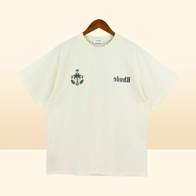 Casual Short Sleeve Fashion Loose Men Women Coconut Tree Printing Cotton t Shirt High Quality Top Tee