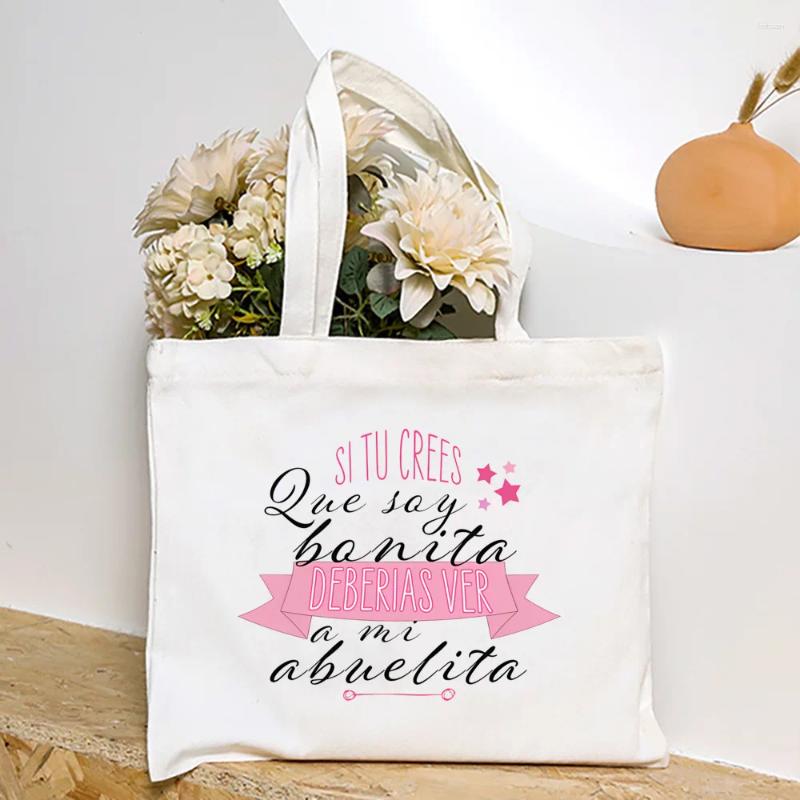Shopping Bags I Have The Grandparents New In World Print Women Tote Travel Canvas Grandparent Days Surprise To Grandma