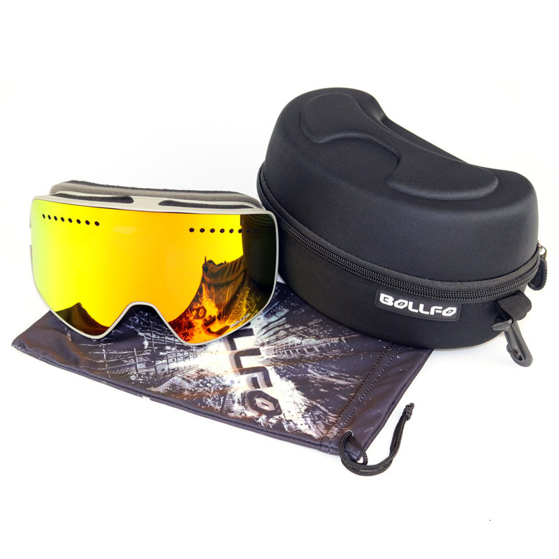Ski Goggles Ski Goggles with Magnetic Double Layer Polarized Lens Skiing Anti-fog UV400 Snowboard Goggles Men Women Ski Glasses Eyewear case 231113