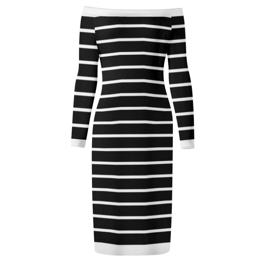 Women's Long Sleeve Off The Shoulder Lady Dress dongdumaoyi P1552551652
