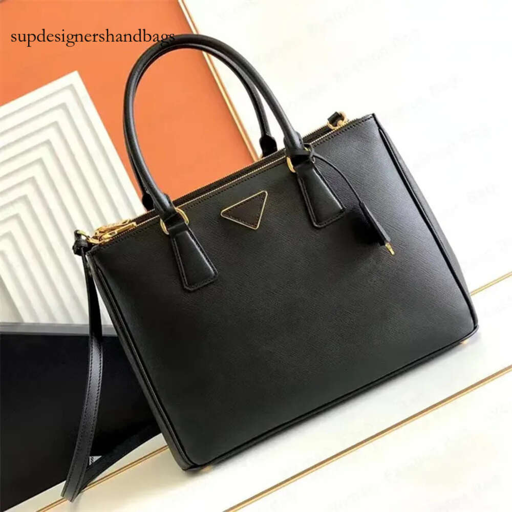 20A Vintage Mirrored Premium Designer Galleria Saffiano Tote Women Shoulder Crossbody Spriano Leather Black Bag8967