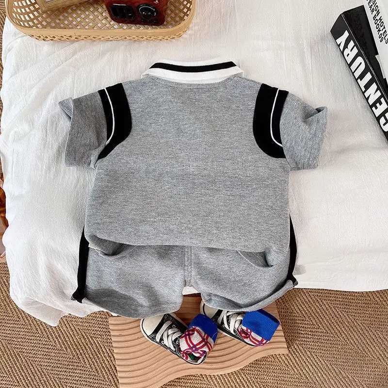 Clothing Sets New Summer Clothing Set Baby Boys and Girls Sports and Casual Set Childrens Short sleeved Top Short sleeved WX