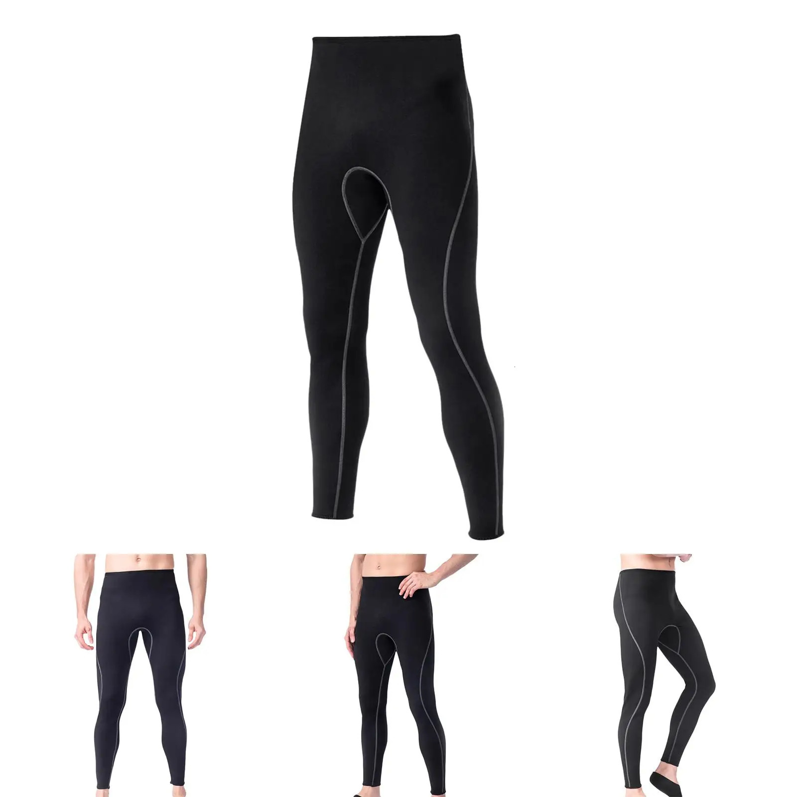 Mens 3mm Black Neoprene Wetsuit Pants Scuba Diving Snorkeling Surfing Swimming Warm Trousers Leggings TightsFullBodys 240507