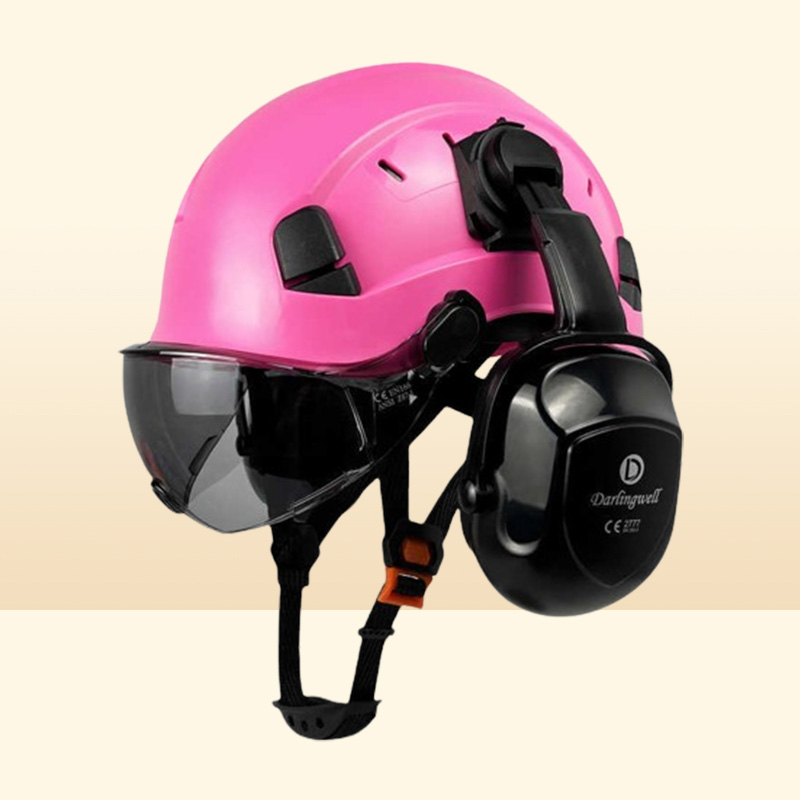 Construction Safety Helmet With Goggles For Engineer Earmuff Ear Protection EN397 ABS Hard Hat ANSI Industrial HardHat Work4378271