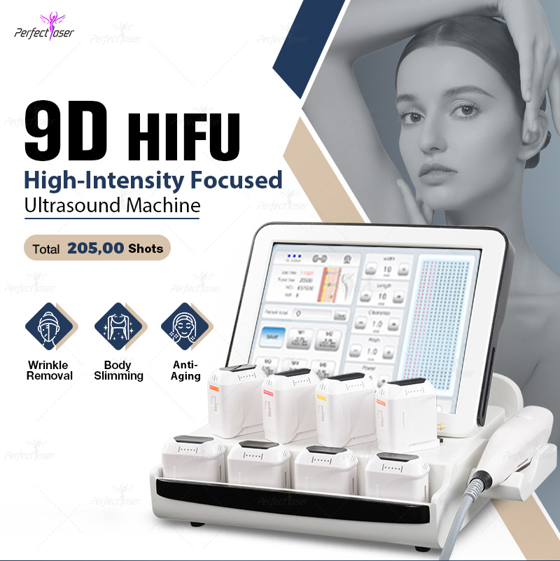 9D 3D HIFU Skin Tightening Machine Anti Aging Face Body HIFU Lifting Tignten Wrinkle Removal High Intensity Focused Ultrasound